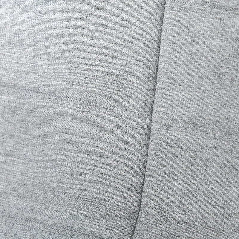 HOMCOM Bodenstuhl 360° Bodenkissen gepolstert Rückenlehne klappbar Leinen Hellgrau 64 x 100 x 76 cm