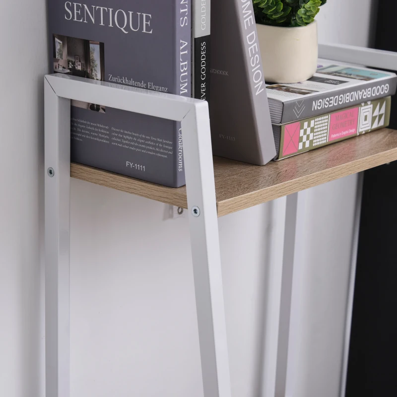 HOMCOM Modern Foldable Office Desk with Storage Shelf Freestanding Multi-function Computer Workstation Dining Table for Home Office