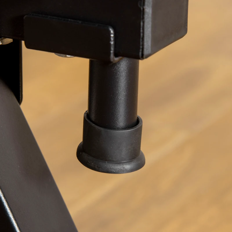 HOMCOM Bancă de Greutăți Pliabilă cu 8 Înălțimi Reglabile și Suport pentru Halteră, 140x73x98-122 cm, Negru