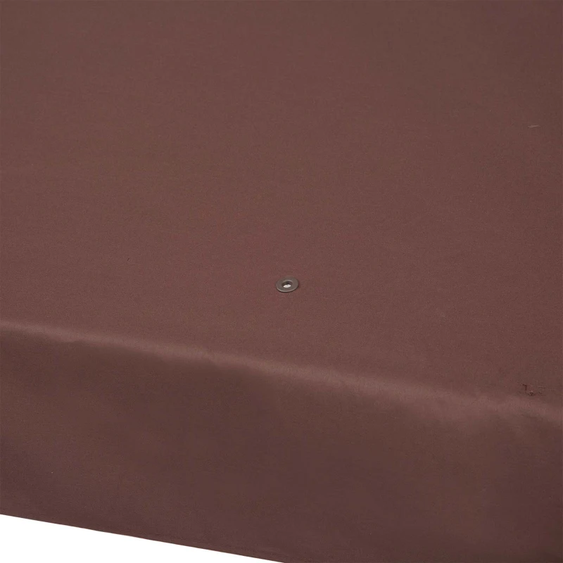 Outsunny 3 x 4m Gazebo Canopy Roof Top Replacement Pavilion Tent Spare Part 2 Tier Brown