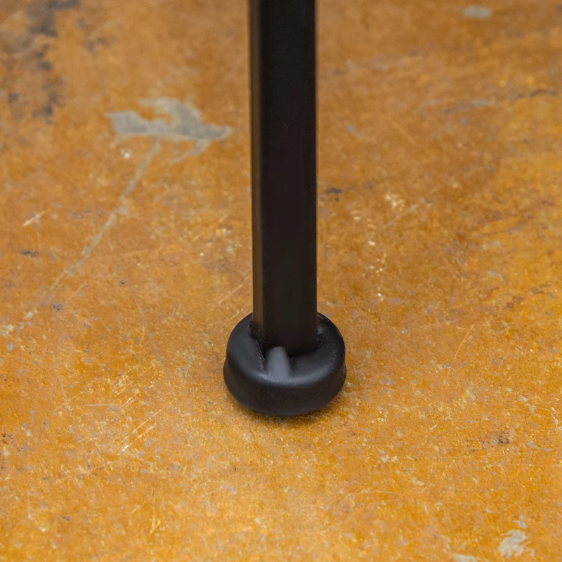 Outsunny 3-Piece Metal Plant Stand, Stackable Flower Display Rack with Ceramic Tile Surface for Garden, Balcony, Black and White