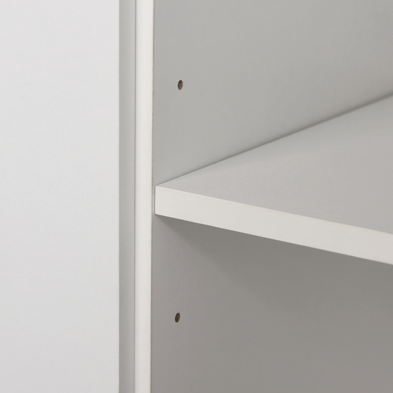 HOMCOM Armário de Armazenamento de Cozinha Armário Alto com 3 Gavetas 3 Portas e Prateleiras Interiores Ajustáveis móvel Auxiliar para Sala de Jantar Sala de Estar 80x39,5x183,5cm Branco