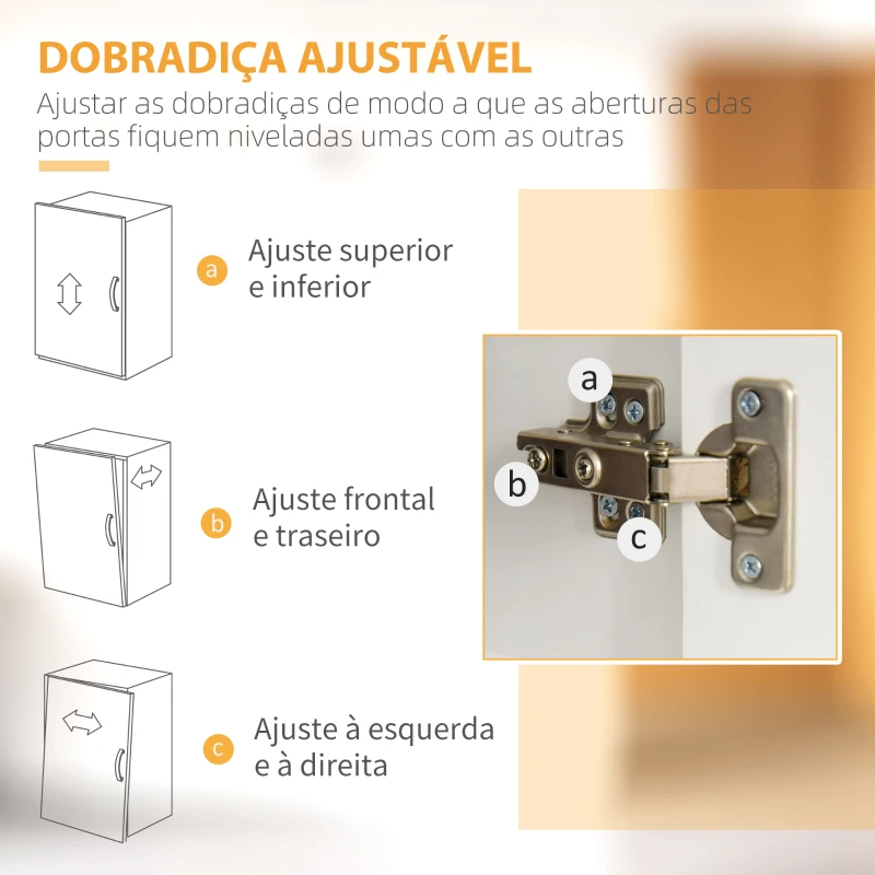 HOMCOM Armário de Cozinha Armário Alto com 3 Gavetas 4 Portas Prateleiras Interiores Ajustáveis e Pés Elevados Móvel Auxiliar para Sala de Jantar Sala de Estar 100x39,5x183,5cm Branco