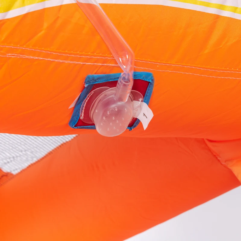 Outsunny 5 in 1 Kids Bouncy Castle Water Slide Large Space Style Inflatable House Trampoline Pool Water Gun Climbing Wall with Air Blower for Kids Age 3-8