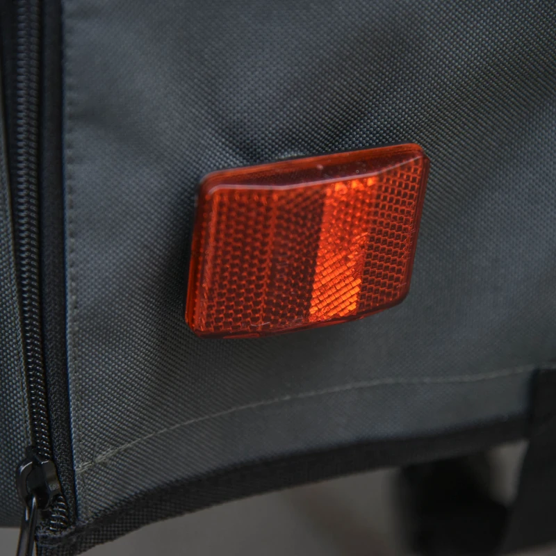 PawHut Dog Bike Trailer, Metal Pet Cart Carrier for Bicycle Kit Water Resistant with Safety Harness, Reflectors, for Large Dogs