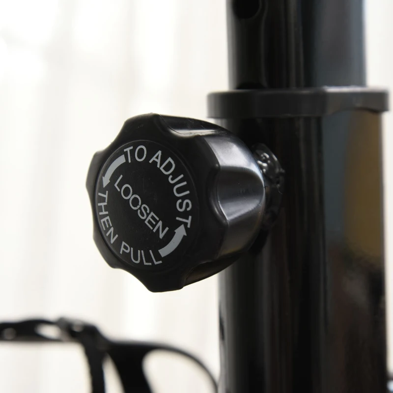 HOMCOM Indoor Exercise Cycle with Belt Drive Adjustable Resistance Seat Handlebar LCD Display Home Gym Yellow