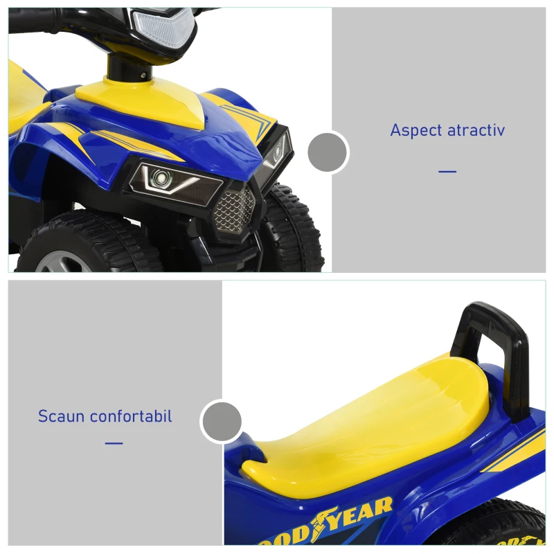 Homcom Quad Goodyear Copii 12–36 Luni – Cu Lumini & Sunete