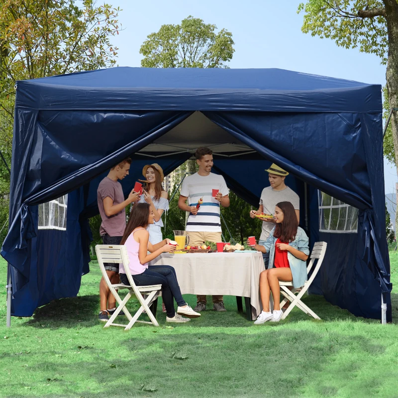Outsunny 3 x 3m Pop Up Gazebo-Blue