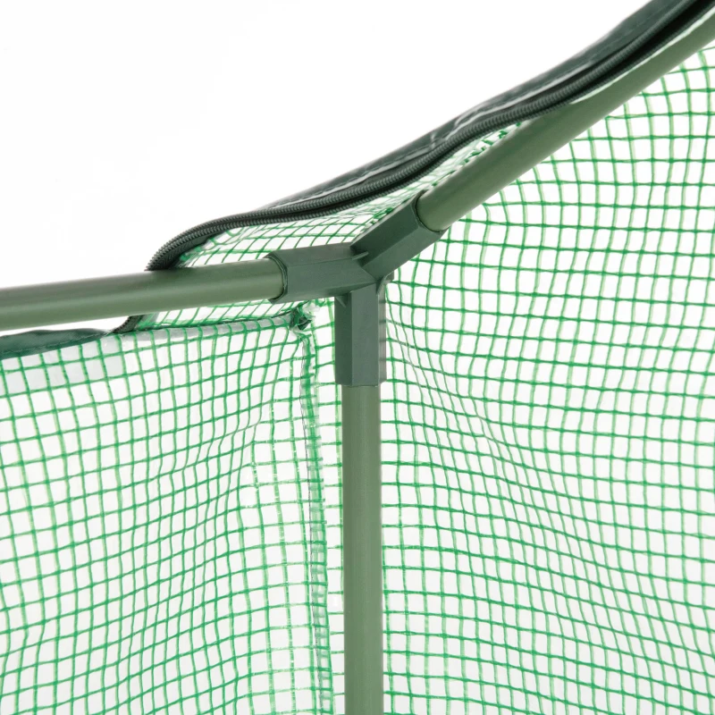 Outsunny Mini Greenhouse Portable Garden Growhouse for Tomatoes Plants with Large Zipper Windows for Outdoor, Indoor, 180 x 92 x 92cm, Green