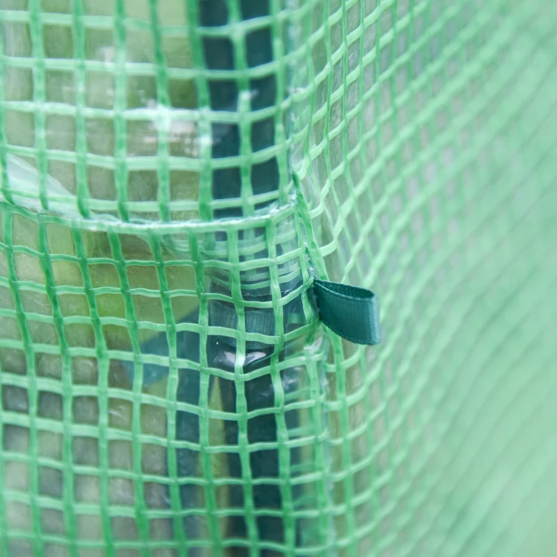 Outsunny 100 x 50 x 150cm Outdoor Tomato Greenhouse with Roll-up Door, Steel Frame PE Cover, for Backyard, Balcony, Garden, Green