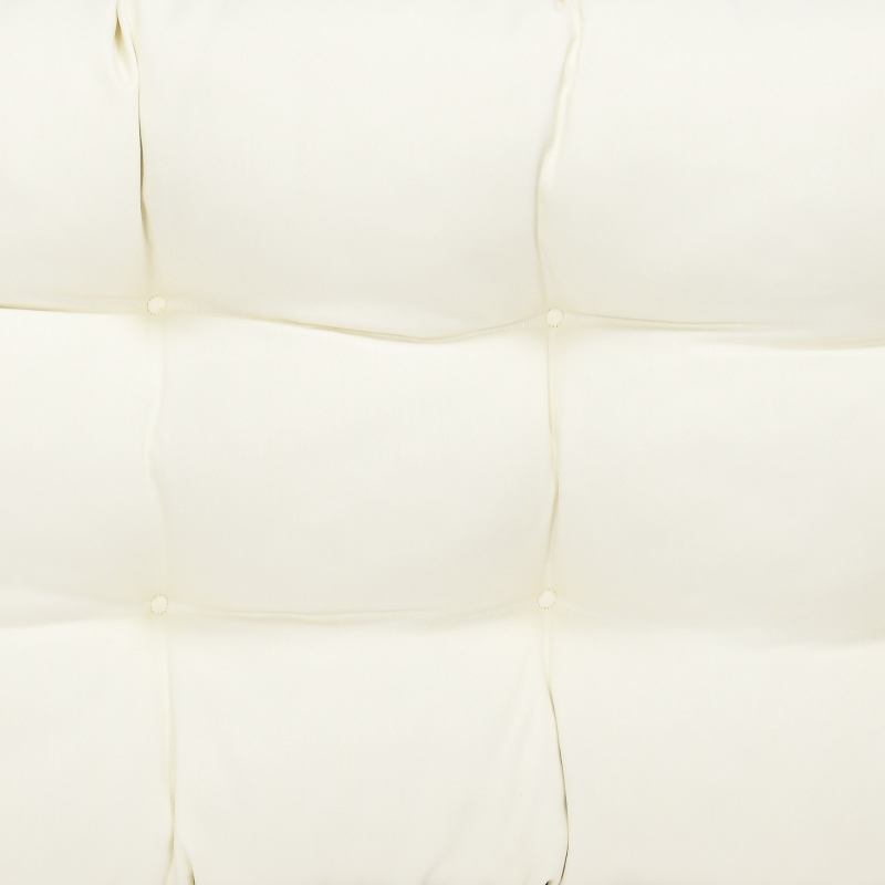 Outsunny Almofada para Bancos de 2 Lugares Almofada Retangular para Interiores e Exteriores Lavável 110x48x8cm Creme