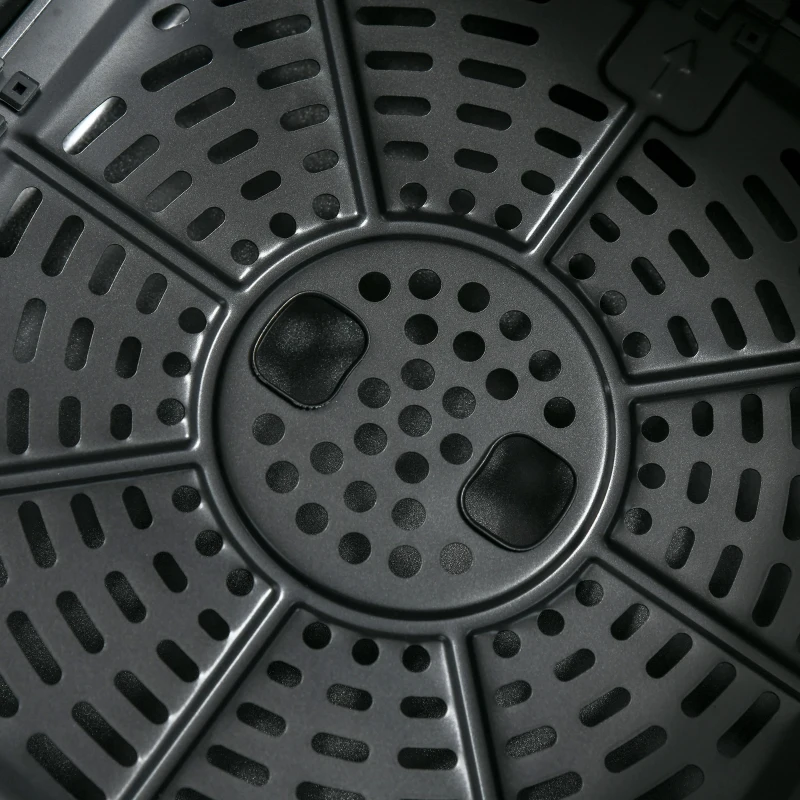 HOMCOM Heißluftfritteuse 6,5 L 1700W mit 8 Menüs LED-Display Antihaftbeschichteter Korb für gesundes ölfreies fettarmes Kochen Schwarz 36,5 x 29 x 33,8 cm