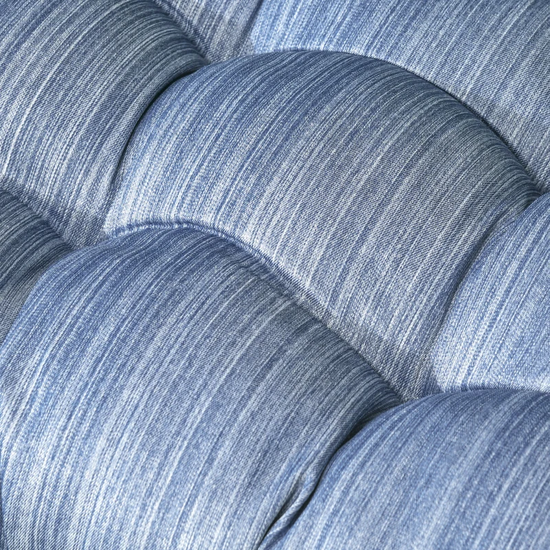 Outsunny Almofada para Bancos de 2 Lugares Almofada Retangular para Interiores e Exteriores Lavável 110x48x8cm Azul