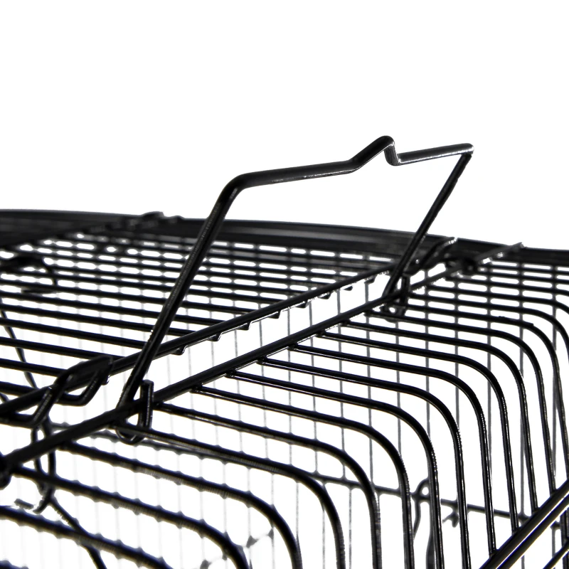 PawHut Aviar pentru Pasari in Metal Negru 41,5x29,5x56,5cm
