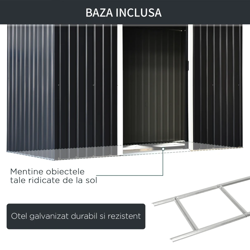 Outsunny Magazina de Scule din Otel cu Usi Glisante(m-7)