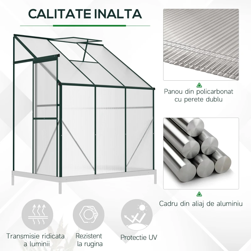 Outsunny sera de gradina rezistenta UV 192x127x220cm
