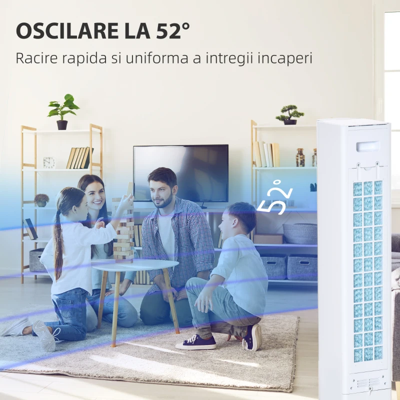 Homcom Ventilator Racire Evaporativa – 3 Viteze & Telecomanda