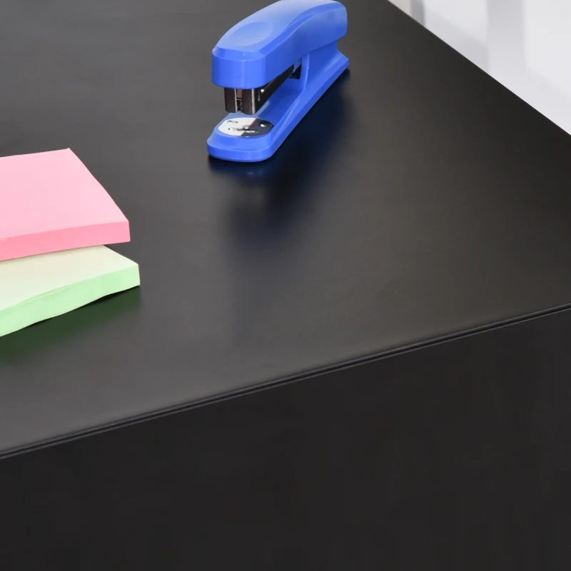 Vinsetto Lockable Cabinet, Rolling Filing Cabinet with 3 Drawers, Steel Office Drawer Unit for A4, Letter, Legal Sized Files