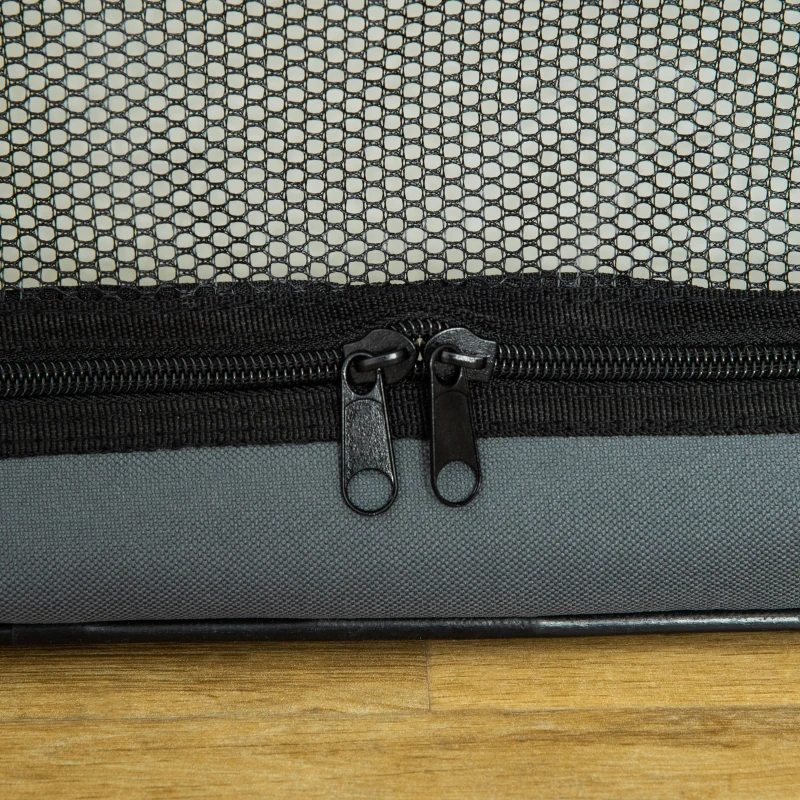 PawHut 81cm Foldable Pet Carrier for Medium Small Dogs, Portable Cat Carrier, Soft Travel Bag, Grey