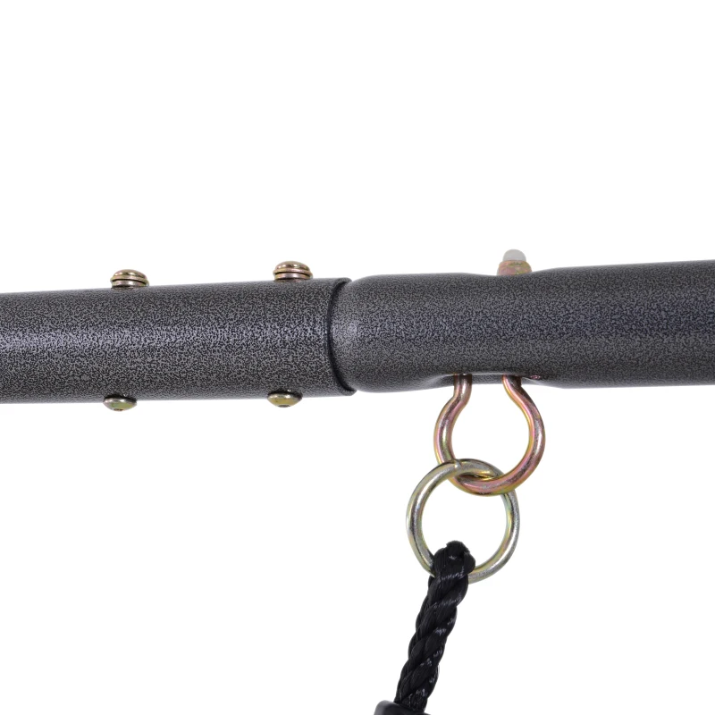 HOMCOM, loc de joaca copii, metal, 295x138x180 cm, verde