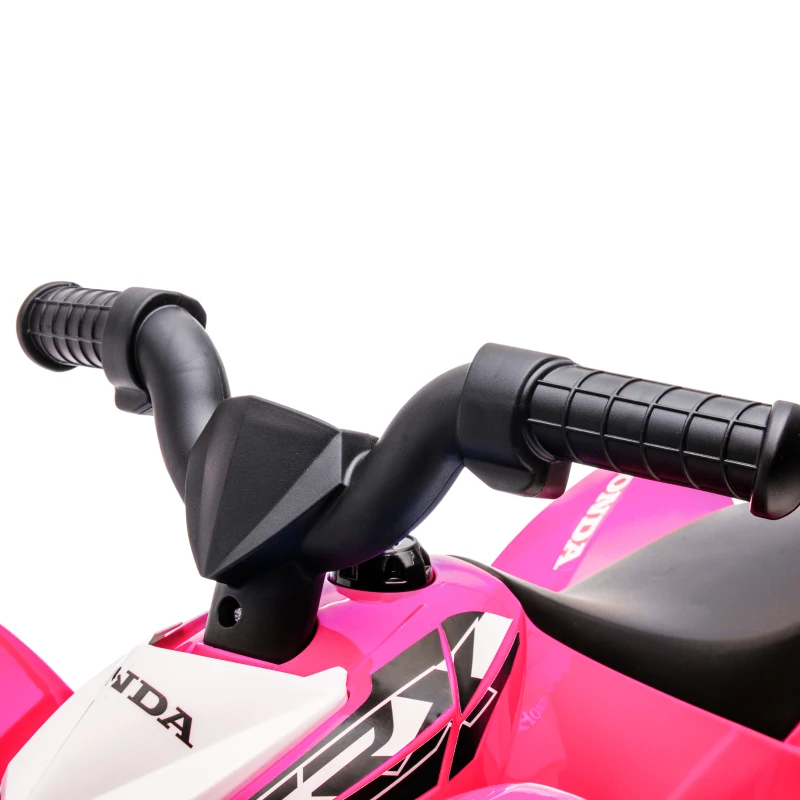 AIYAPLAY Honda Licensed Kids Quad Bike, 6V Electric Ride on Car ATV Toy with LED Light Horn for 1.5-3 Years, Pink