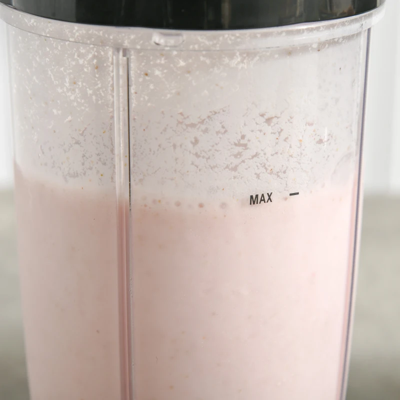 HOMCOM 1000W Blender Smoothie Maker, Countertop Blender with 0.7L and 0.35L BPA-Free Mix Cups, Cross Blade Base for Ice, Fruit