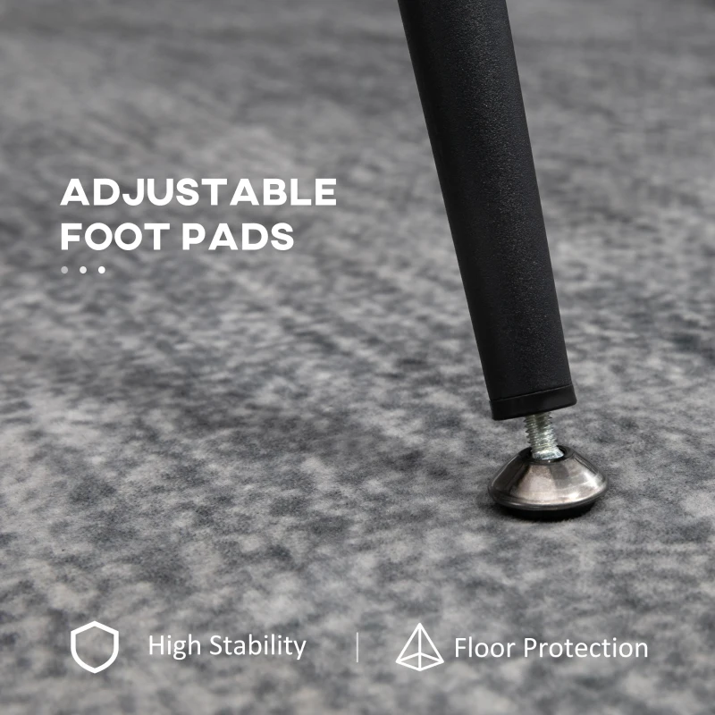 HOMCOM Round Bar Table with Fixed Tabletop and Steel Legs, Circular Cocktail Table for Dining Room, Home Bar