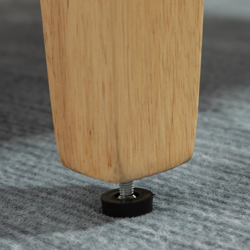 HOMCOM Accent Chair, Slipper Chair with Pillow and Rubber Wood Legs,  Kitchen Dining Room Chairs for Living Room, Bedroom, Grey