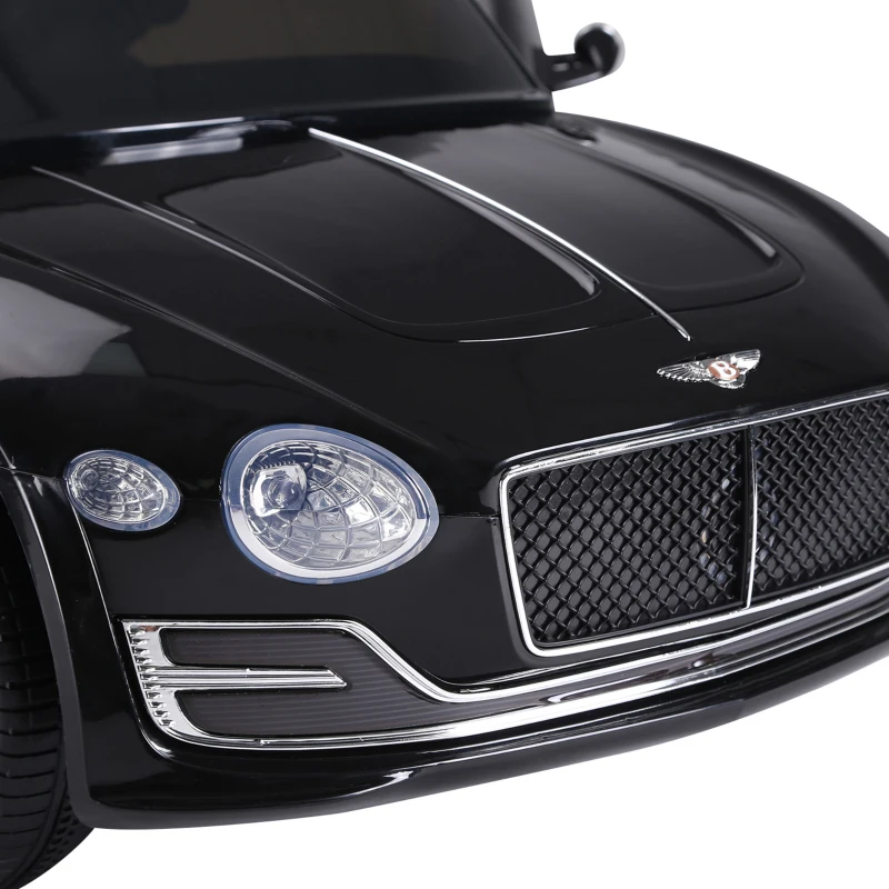 HOMCOM Bentley GT Licensed 12V Kids Electric Ride On Car with Remote Control Two Motors LED Light Music for 3-5 Years Black