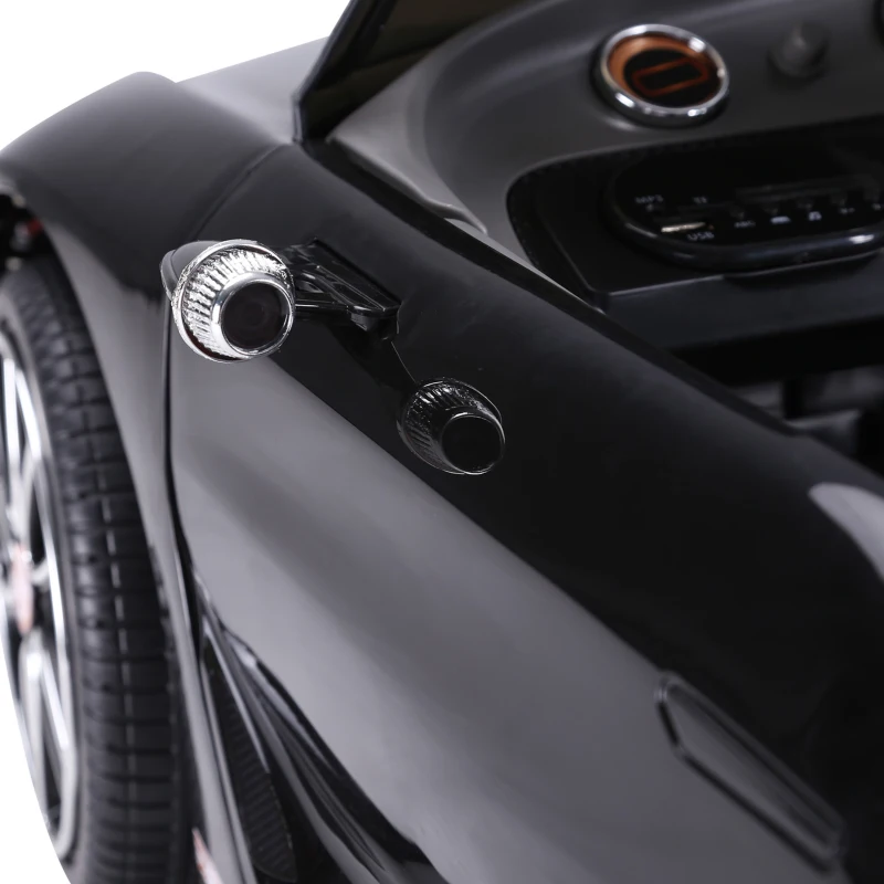 HOMCOM Bentley GT Licensed 12V Kids Electric Ride On Car with Remote Control Two Motors LED Light Music for 3-5 Years Black
