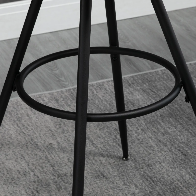 HOMCOM Round Bar Table with Fixed Tabletop and Steel Legs, Circular Cocktail Table for Dining Room, Home Bar