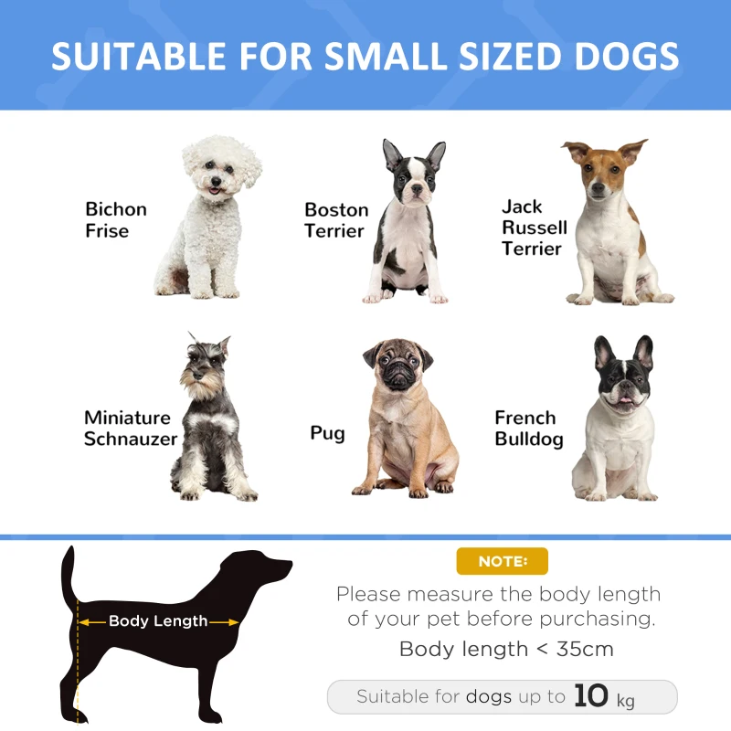 PawHut Raised Pet Bed, with Soft Cushion, for Small Dogs - Black