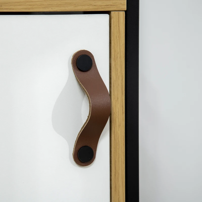 PawHut Maison de toilette pour chat meuble cache litière pour chat 2 étagères et grand plateau 80 x 40 x 73 cm