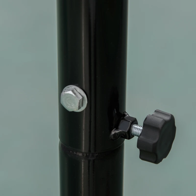 HOMCOM Basketball Hoop Stand Portable Adjustable Height 2.1-2.6m w/ Wheels, Sturdy Rim Stable Base, Red