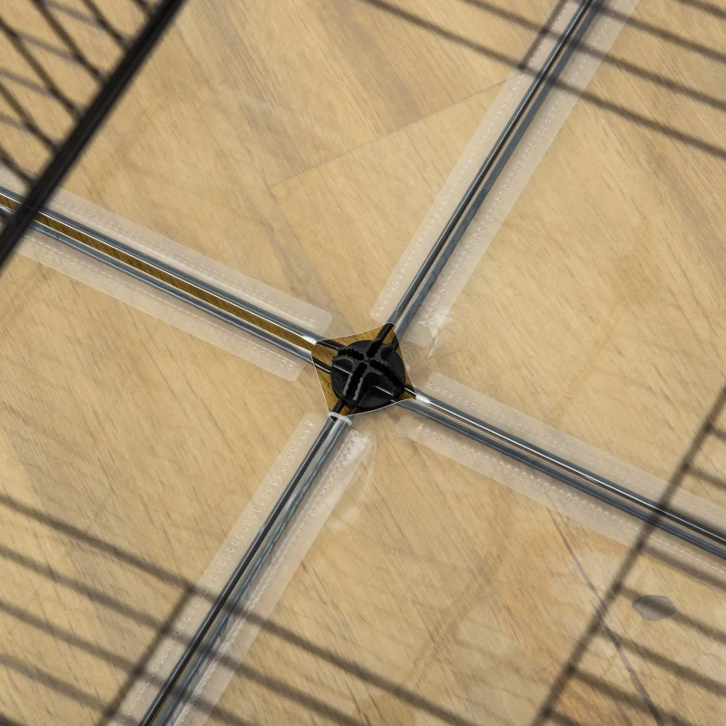 PawHut Small Dog Pen Indoor, DIY, w/ Door Bottom 22 Panels Small Animal Cage for Guinea Pigs Rabbit Chinchilla Transparent