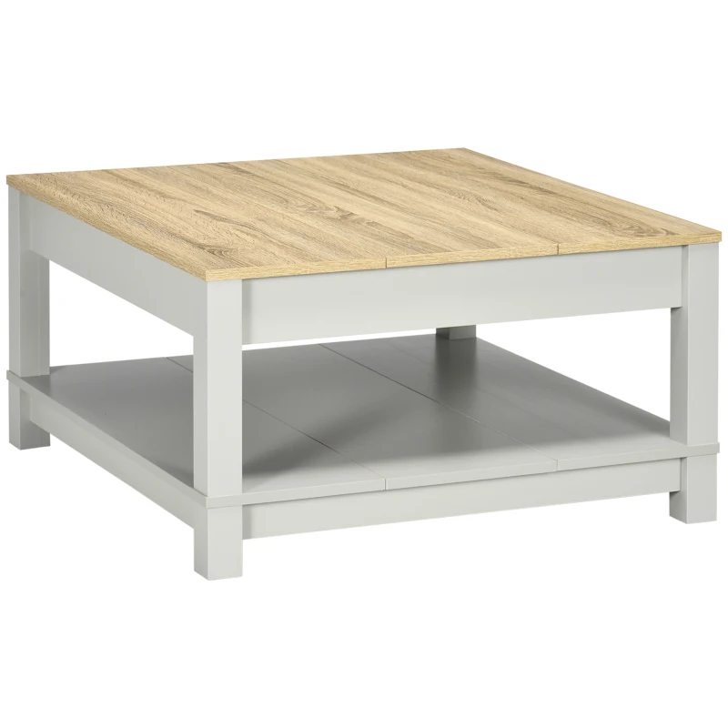 Tavolino Da Caffè HOMCOM Design Nordico - Piano Rotondo 40 Cm, Struttura In Acciaio, 54x54x44 Cm, Bianco