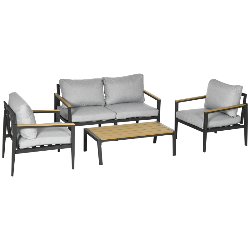 Set Di 4 Cuscini Per Sedie Da Giardino Klara - Morbidi Con Lacci, 49x47 Cm, Interni/Esterni
