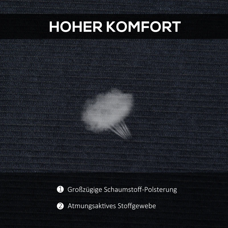 HOMCOM PODUSZKA DO SIEDZENIA OPARCIE FOTEL  granatowy