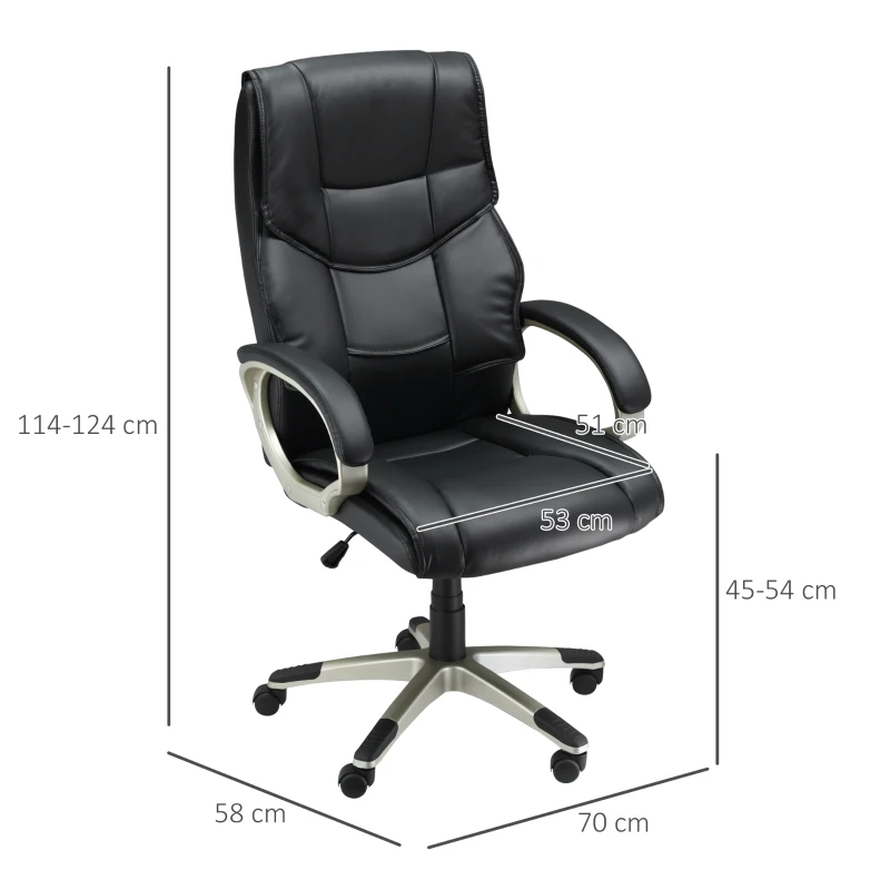 Vinsetto Executive Office Chair PU Leather Black