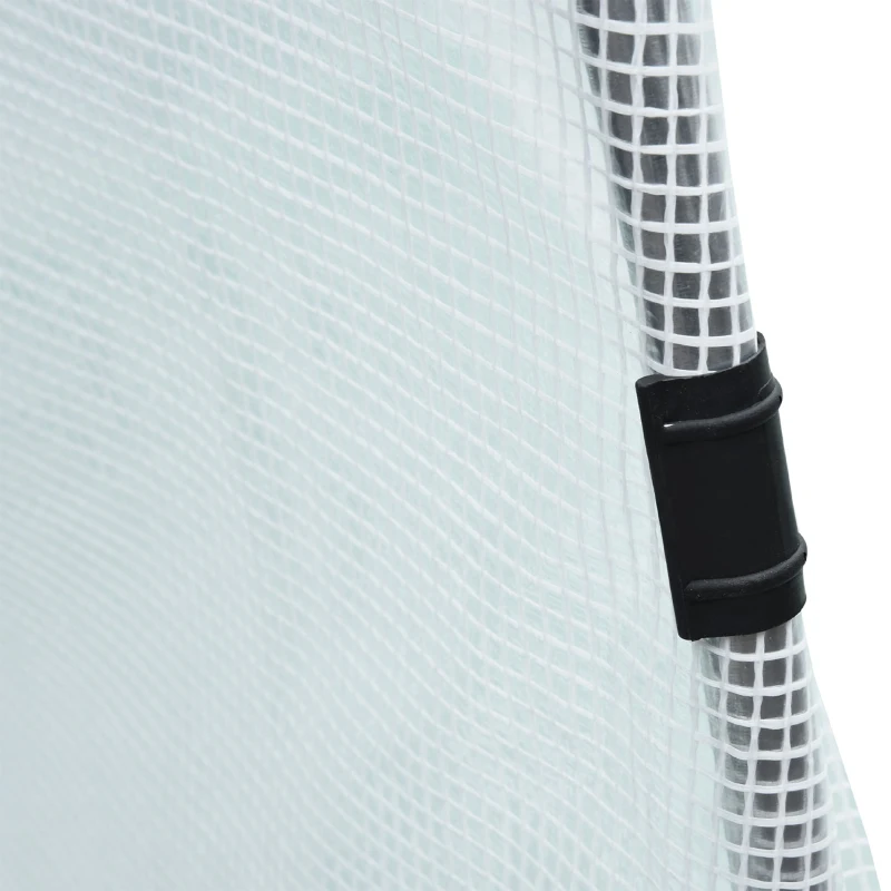 Outsunny Foliengewächshaus begehbares Gewächshaus 570 x 292 x 195 cm Gartentunnel Folientunnel Tunnelgewächshaus Treibhaus Garten Metall Weiß