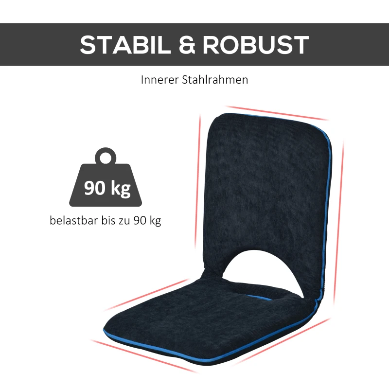 HOMCOM PODUSZKA DO SIEDZENIA OPARCIE FOTEL  granatowy