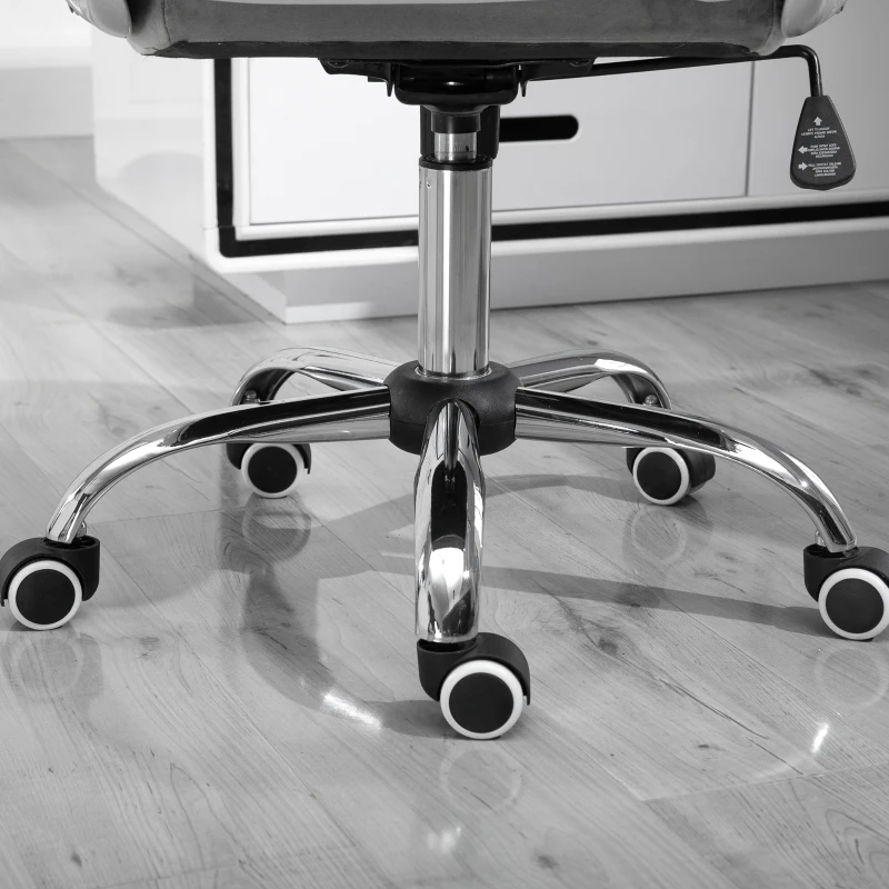 Vinsetto Home Office Chair with Diamond Tufted Velour, Computer Desk Chair with Adjustable Height, 360-degree Swivel, Grey