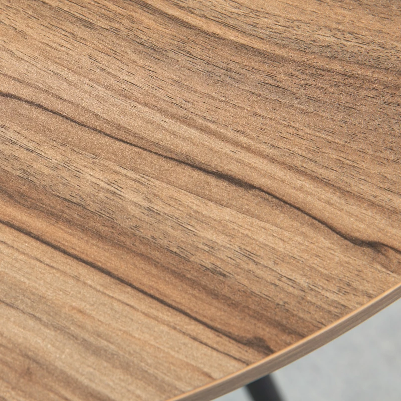 HOMCOM Set de Masa si Scaune de Bar din 3 Piese cu Cadru Metalic Robust, Blat Inalt Biostro Dinette, 2 Scaune Captusite pentru Bucatarie, Spatiu Mic, Asamblare Usoara, Maro