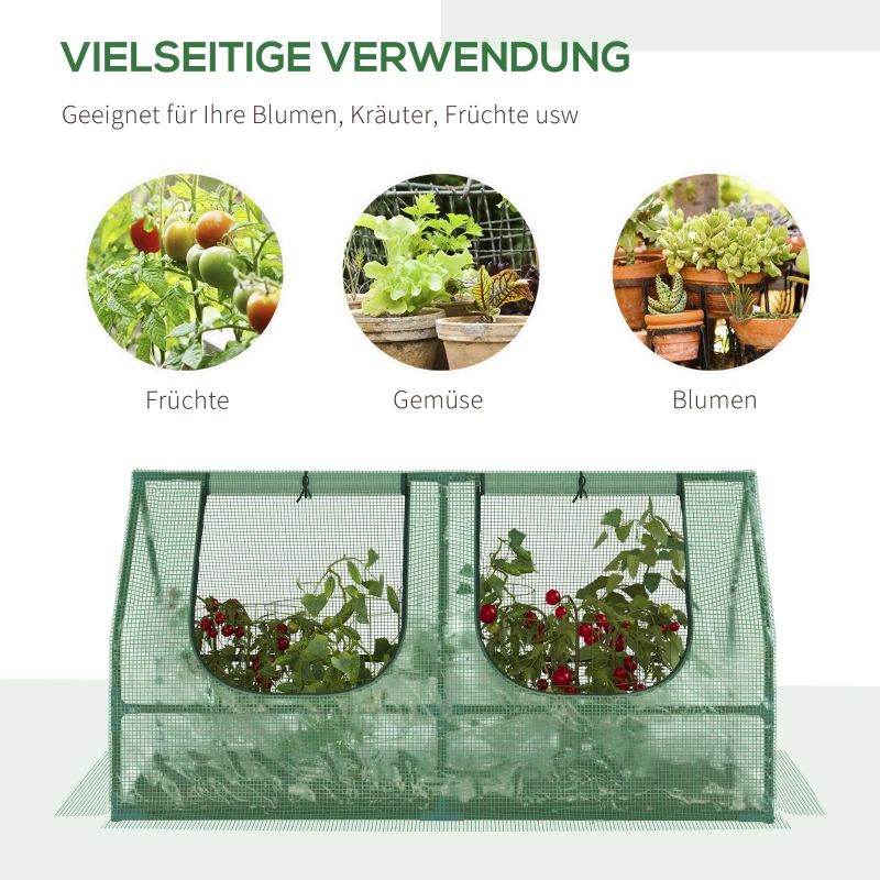 Tunel foliowy ogrodowy szklarnia 1,2x0,6x0,6m zielony Outsunny