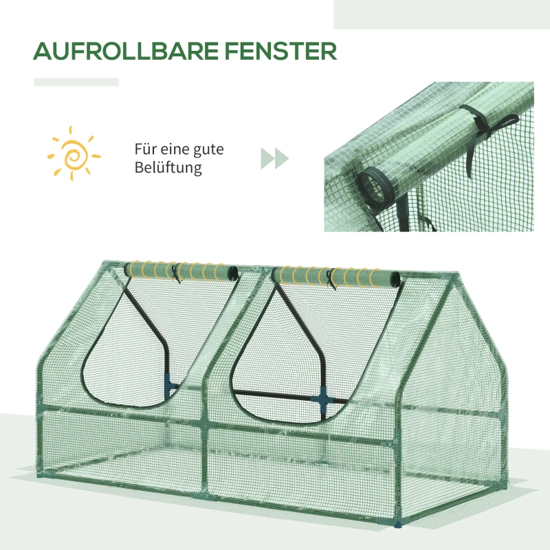 Tunel foliowy ogrodowy szklarnia 1,2x0,6x0,6m zielony Outsunny