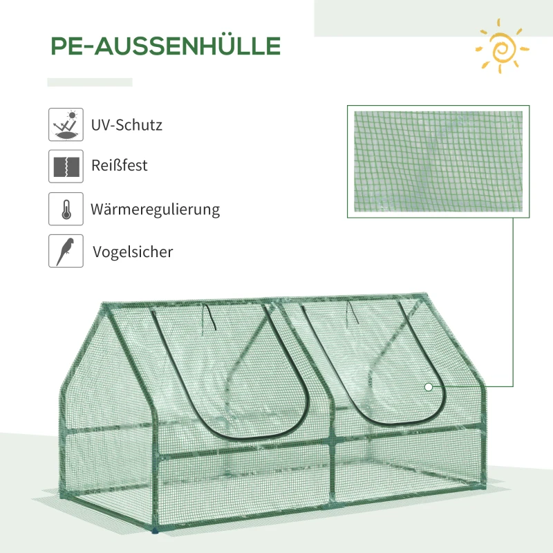 Tunel foliowy ogrodowy szklarnia 1,2x0,6x0,6m zielony Outsunny
