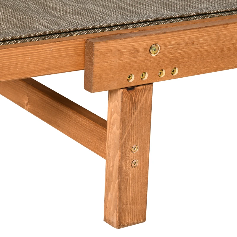 Outsunny Leżak, krzesło do opalania z regulowanym oparciem do strefy basenowej