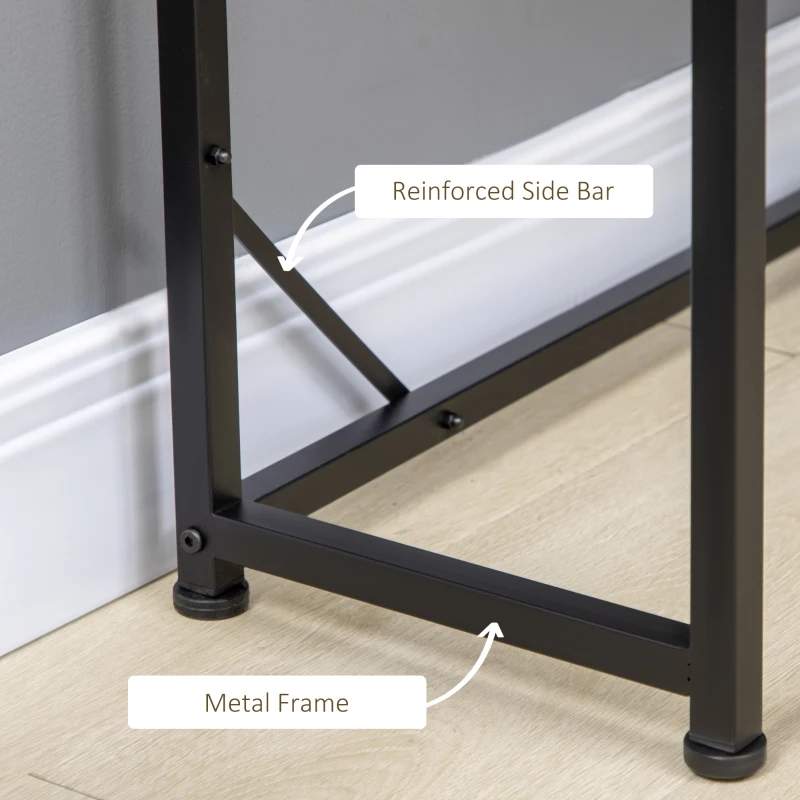 HOMCOM Birou de colt , Birou de scris la calculator cu cadru de metal pentru spatii mici, lucru de acasa, Natural