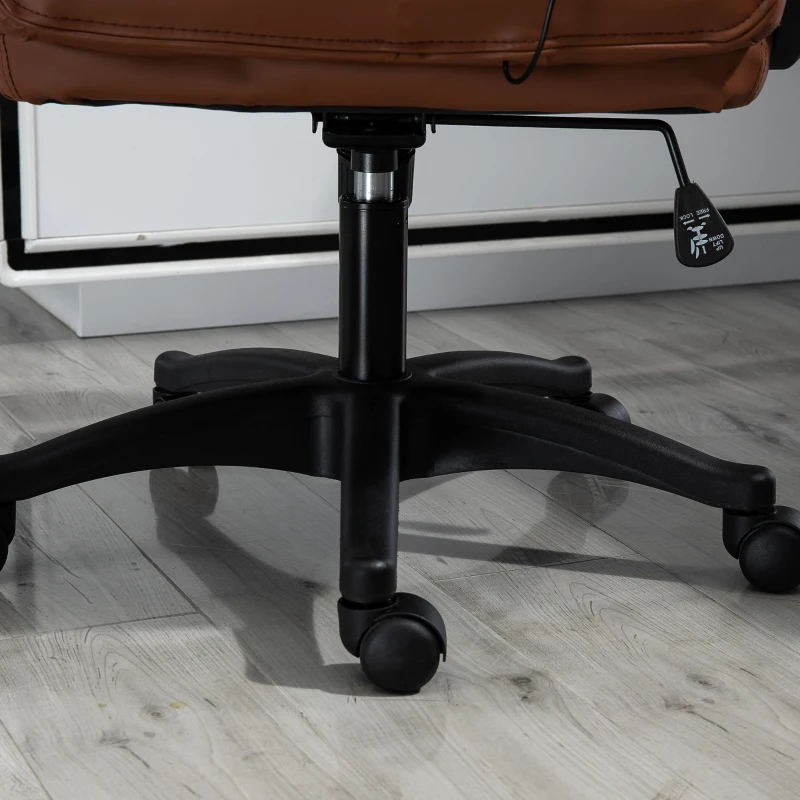Vinsetto Scaun Birou Masaj – Maro, Reglabil, Piele Ecologica(m-12)
