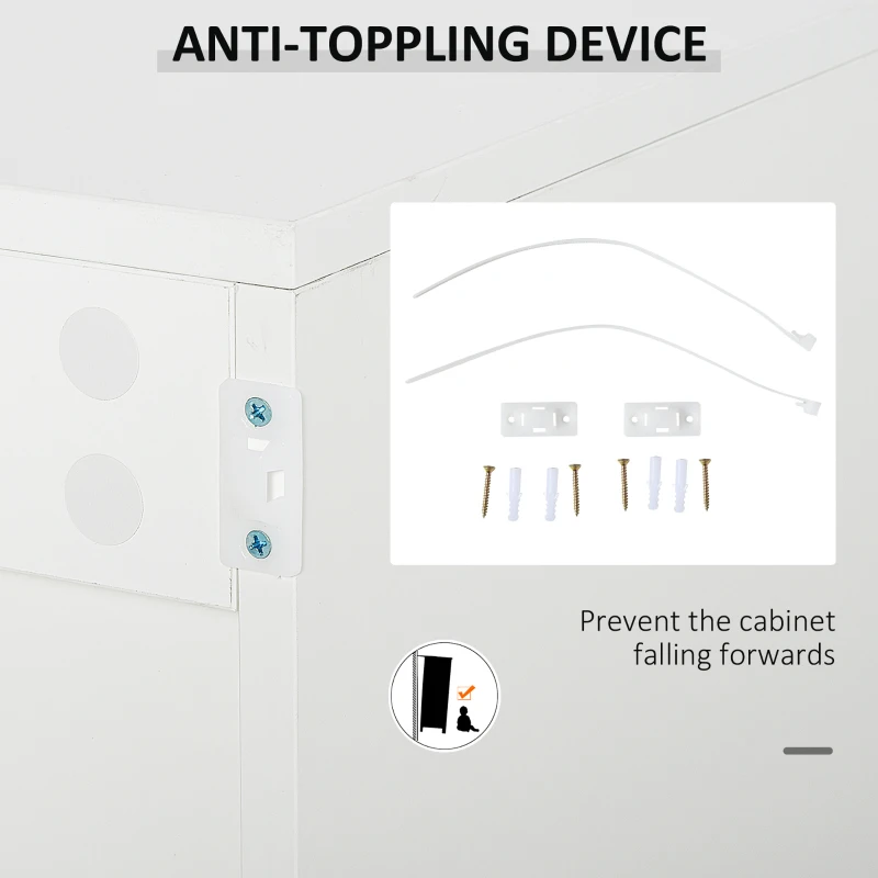HOMCOM Kitchen Sideboard Storage Cabinet, Modern Coffee Bar with Push-Open Design and 2 Drawers for Living Room Bedroom, White